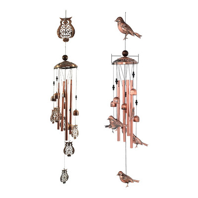 Κρεμαστό στολίδι 35,4" Wind Chimes Magpie/Owl Outdoor Deep Tone για παιδιά