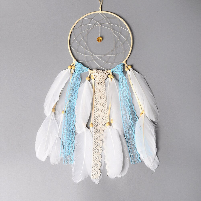 Repülő, kézzel készített álomfogó Led Light Dreamcatcher tollas medállal Kreatív üreges szélcsengő falra akasztható álomfogó