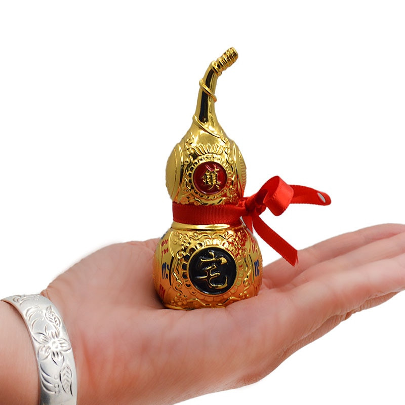 Feng shui Díszítés Wu Lou Hu Lu Miniatűrök Rézötvözet Tök Amulett Kínai Hagyományos Dekoráció Kont Kiegészítők