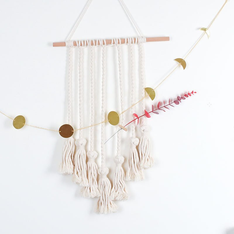 Moon Shining Phase Garland dekorációs láncok Boho arany falra akasztó díszek Támogatás Dropshipping Decoracion Habitacion