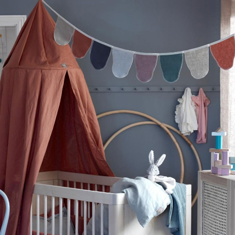 Šiaurės šalių kabantys dekoracijos Slub Medvilnė Gėlių girliandos Vaikų kambarys Kūdikių kambario ornamentas Namų vakarėlis Vestuvių reklamjuostė Sienų dekoras