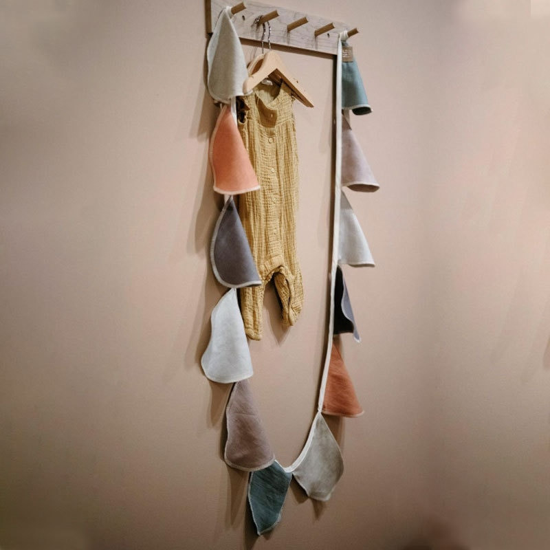 Šiaurės šalių kabantys dekoracijos Slub Medvilnė Gėlių girliandos Vaikų kambarys Kūdikių kambario ornamentas Namų vakarėlis Vestuvių reklamjuostė Sienų dekoras