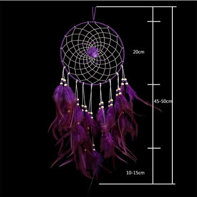 20 cm-es gyűrű Big Dream Catcher kézzel készített lakberendezési szélcsengő fali akasztó