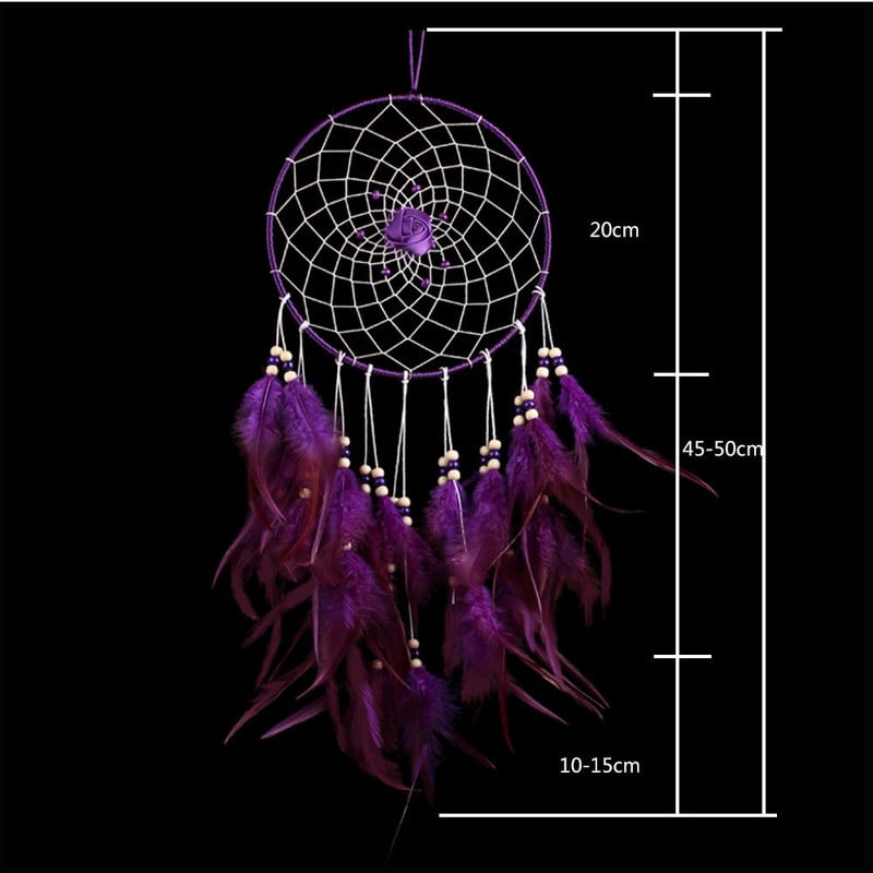 20 cm-es gyűrű Big Dream Catcher kézzel készített lakberendezési szélcsengő fali akasztó