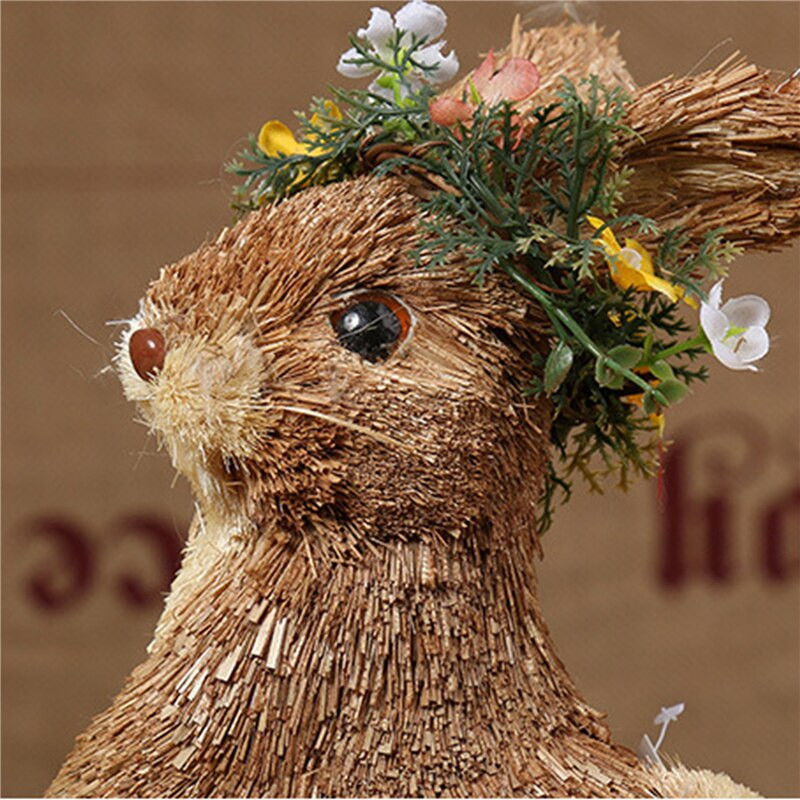 Copii Drăgălași Iepuraș de Paște Decorațiune Creativă Iepure de Paie Ornamente Decorative pentru Casă