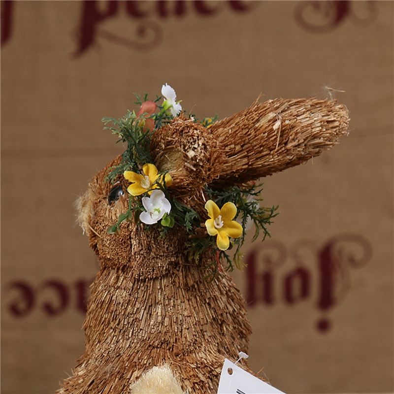 Copii Drăgălași Iepuraș de Paște Decorațiune Creativă Iepure de Paie Ornamente Decorative pentru Casă