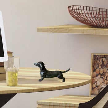 Μοντέρνα Δημιουργική Ρητίνη Μαύρο Dachshund Σκύλος Διακόσμηση Άγαλμα Σπίτι Κρασί Ντουλάπι Γραφείου Διακόσμηση Επιτραπέζιου Διακοσμήσεις Χειροτεχνία