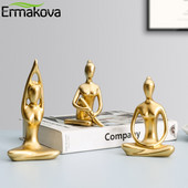 ERMAKOVA 12 stiluri de artă abstractă, rășină, poziții de yoga, figurină din porțelan, statuie de doamnă, pentru acasă, studio de yoga, ornament de decor