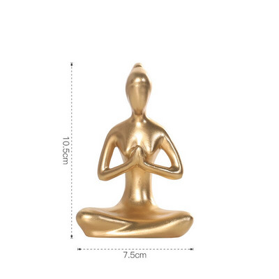 ERMAKOVA 12 stiluri de artă abstractă, rășină, poziții de yoga, figurină din porțelan, statuie de doamnă, pentru acasă, studio de yoga, ornament de decor