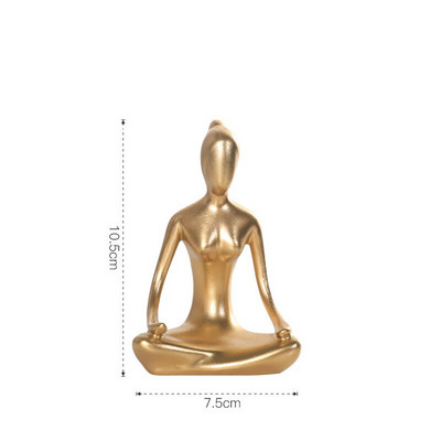 ERMAKOVA 12 stiluri de artă abstractă, rășină, poziții de yoga, figurină din porțelan, statuie de doamnă, pentru acasă, studio de yoga, ornament de decor