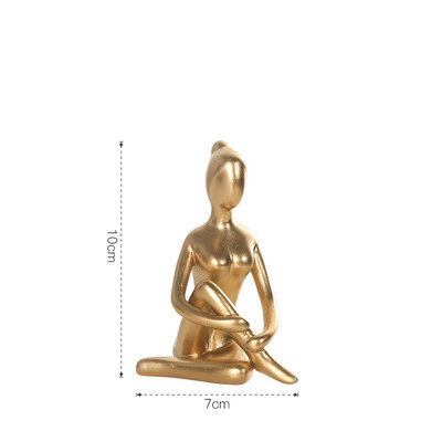 ERMAKOVA 12 stiluri de artă abstractă, rășină, poziții de yoga, figurină din porțelan, statuie de doamnă, pentru acasă, studio de yoga, ornament de decor