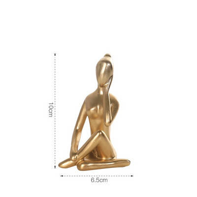 ERMAKOVA 12 stiluri de artă abstractă, rășină, poziții de yoga, figurină din porțelan, statuie de doamnă, pentru acasă, studio de yoga, ornament de decor