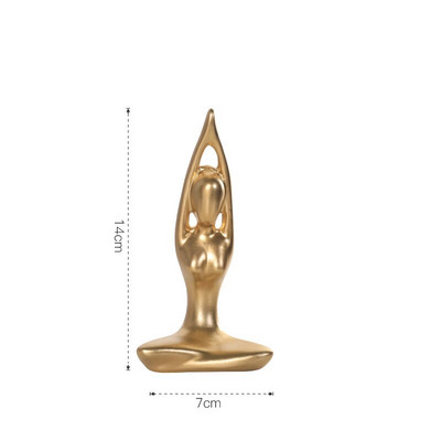 ERMAKOVA 12 stiluri de artă abstractă, rășină, poziții de yoga, figurină din porțelan, statuie de doamnă, pentru acasă, studio de yoga, ornament de decor