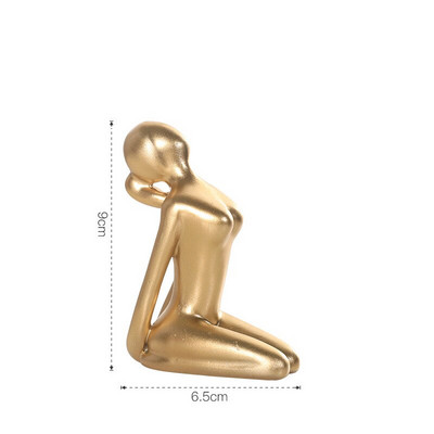 ERMAKOVA 12 stiluri de artă abstractă, rășină, poziții de yoga, figurină din porțelan, statuie de doamnă, pentru acasă, studio de yoga, ornament de decor