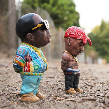 Διακόσμηση χαρακτήρων κούκλας ρητίνης Rapper Άγαλμα επιφάνειας εργασίας Αναμνηστικό Τατουάζ Καλλιτέχνης Γυαλιά ηλίου Διακόσμηση Hip Hop Κούκλα
