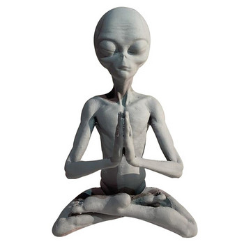 Магьосничество Медитация Извънземна статуя Мини смола Орнамент Извънземна градина Домашен офис Двор Арт декор за закрито на открито