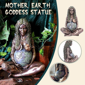 Mother Earth Art Statue Millennial Gaia Statue Mythic Figurine Nemesis Millennial Gaia Statue Mother Earth Goddess Art Statue