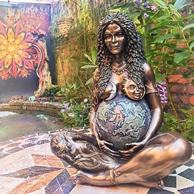 Mother Earth Art Statue Millennial Gaia Statue Mythic Figurine Nemesis Millennial Gaia Statue Mother Earth Goddess Art Statue