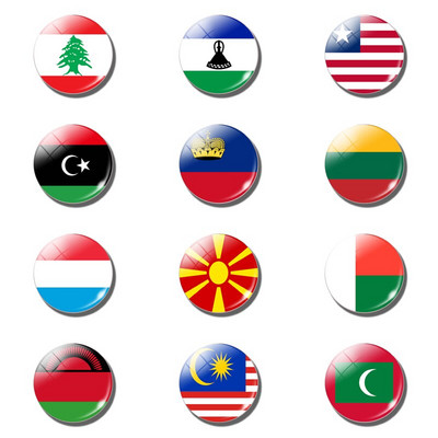 12 komada kompleta svjetskih zastava magnet za hladnjak Kina SAD UK Španjolska Rusija Njemačka Italija Francuska Suveniri Staklena magnetska naljepnica za hladnjak