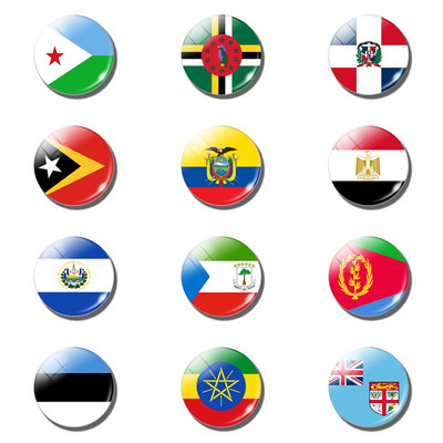 12 komada kompleta svjetskih zastava magnet za hladnjak Kina SAD UK Španjolska Rusija Njemačka Italija Francuska Suveniri Staklena magnetska naljepnica za hladnjak