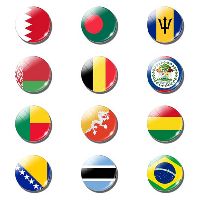 12 komada kompleta svjetskih zastava magnet za hladnjak Kina SAD UK Španjolska Rusija Njemačka Italija Francuska Suveniri Staklena magnetska naljepnica za hladnjak