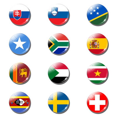 12 komada kompleta svjetskih zastava magnet za hladnjak Kina SAD UK Španjolska Rusija Njemačka Italija Francuska Suveniri Staklena magnetska naljepnica za hladnjak