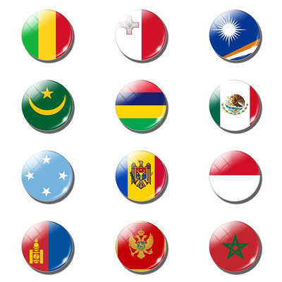 12 komada kompleta svjetskih zastava magnet za hladnjak Kina SAD UK Španjolska Rusija Njemačka Italija Francuska Suveniri Staklena magnetska naljepnica za hladnjak