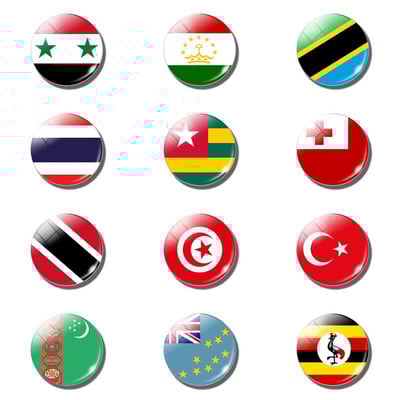 12 komada kompleta svjetskih zastava magnet za hladnjak Kina SAD UK Španjolska Rusija Njemačka Italija Francuska Suveniri Staklena magnetska naljepnica za hladnjak