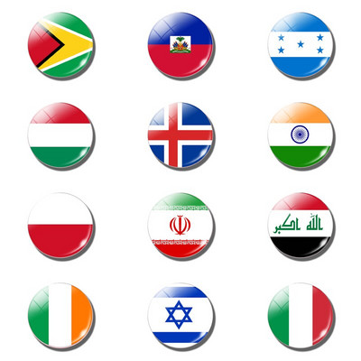 12 komada kompleta svjetskih zastava magnet za hladnjak Kina SAD UK Španjolska Rusija Njemačka Italija Francuska Suveniri Staklena magnetska naljepnica za hladnjak