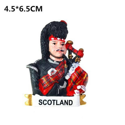 Marea Britanie Dublin Irlanda Scoția Magneți pentru frigider 3D Suveniruri de turism Autocolante magnetice pentru frigider pentru decorarea casei