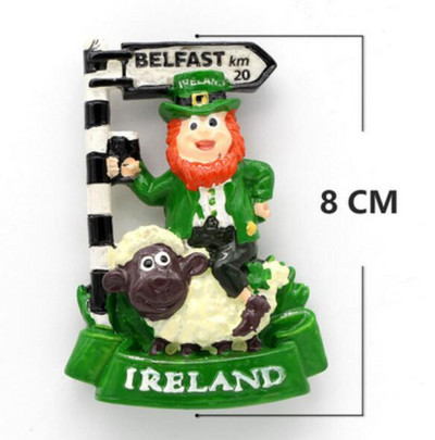 Marea Britanie Dublin Irlanda Scoția Magneți pentru frigider 3D Suveniruri de turism Autocolante magnetice pentru frigider pentru decorarea casei