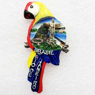 Rankomis piešti Rio de Žaneiras, Brazilija 3D šaldytuvo magnetai Pasaulio kelionių suvenyrai Šaldytuvas Magnetiniai lipdukai Namų dekoravimas