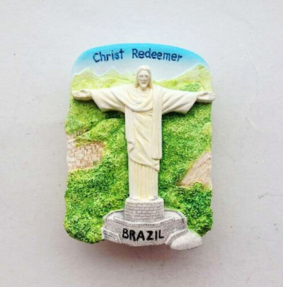 Rankomis piešti Rio de Žaneiras, Brazilija 3D šaldytuvo magnetai Pasaulio kelionių suvenyrai Šaldytuvas Magnetiniai lipdukai Namų dekoravimas