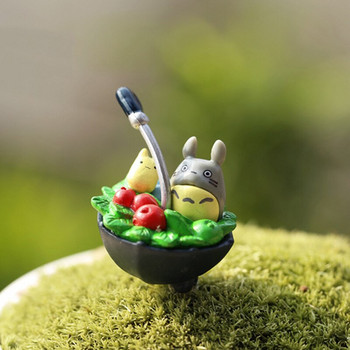 Комплект kawaii сладко аниме My Neighbor Totoro микро градина пейзажна декорация Орнаменти за морава фигурки играчки Направи си сам аксесоари за аквариум