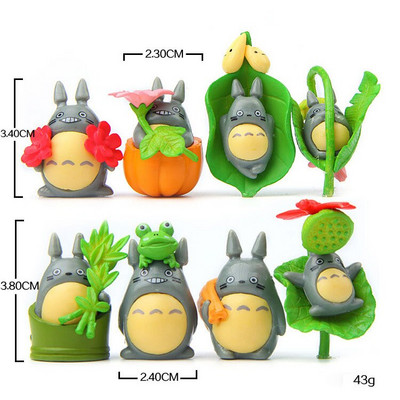 Szett kawaii aranyos anime My Neighbor Totoro mikro kerti táj dekoráció Pázsit díszek figurák játékok barkács akvárium kiegészítők