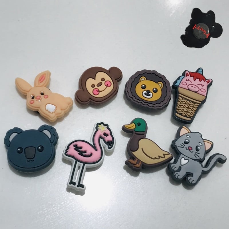 14 DB PVC Kawaii Rajzfilm Színes Állatok Hűtő Mágneses matrica Kutya Láng Madár Tigris Csont Macska Hűtőmágnesek Gyerekek Ajándékok
