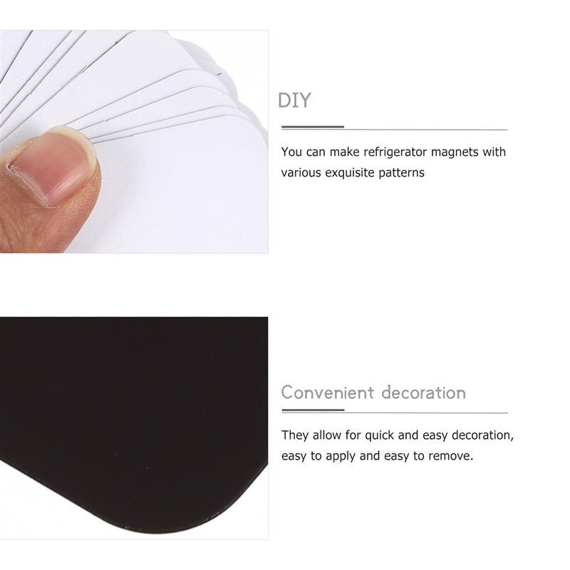 Magnetai Šaldytuvas Magnetas Sublimacinis šaldytuvas Tuščias „Pasidaryk pats“ ruošiniai Lipdukas Šilumos magnetinis perdavimas Kvadratinė lentos lipdukai nuotr.