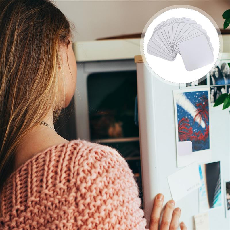 Magnetai Šaldytuvas Magnetas Sublimacinis šaldytuvas Tuščias „Pasidaryk pats“ ruošiniai Lipdukas Šilumos magnetinis perdavimas Kvadratinė lentos lipdukai nuotr.