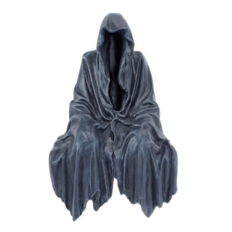 Gótikus dekoráció Titokzatos figura finom vízálló gyanta kültéri dekoráció szobor ülő szobor gyanta asztali dísz