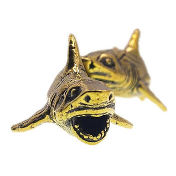 2 τεμ. Shark Casting Metal Στολίδι Γραφείο γραφείου σπιτιού Κήπος Φυτά σε γλάστρες Διακόσμηση Γλυπτά ζώων Mini Crafts