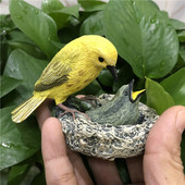 Ornamente creative de hrănire a păsărilor curte grădină pictate manual imitație păsări debarcare peisaj decor artizanat