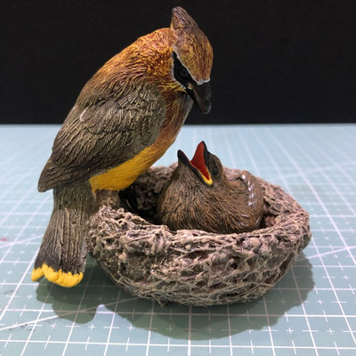 Ornamente creative de hrănire a păsărilor curte grădină pictate manual imitație păsări debarcare peisaj decor artizanat