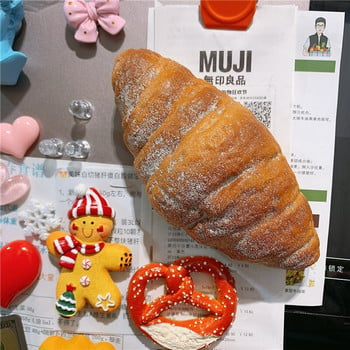 Мека PU симулация на тост хляб може да похвали яйчен тарт торта храна против падане магнитен магнит за хладилник магнитна паста