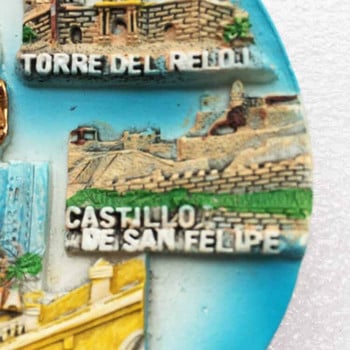 Колумбия Стикери с магнит за хладилник Туристически сувенир Древен град Картахена 3d магнити от смола за хладилници Декорация на дома