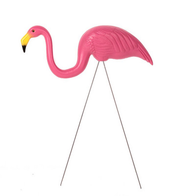 Rózsaszín flamingó szobor figurák mesterséges pázsit kerti díszek erkély dekoráció élethű állati díszek esküvői szertartás dekoráció