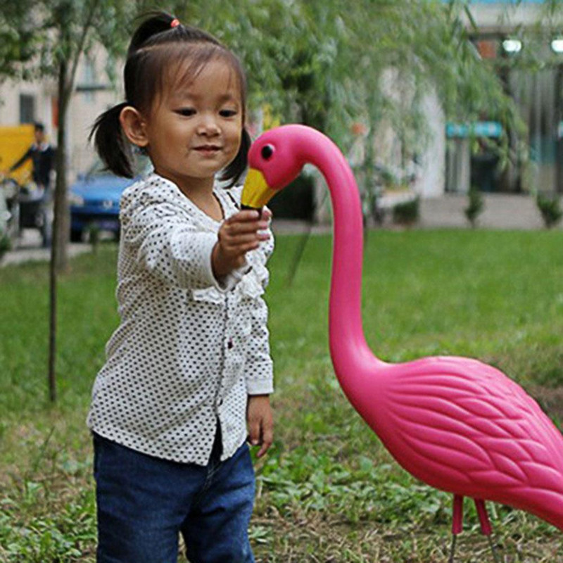 Rózsaszín flamingó szobor figurák mesterséges pázsit kerti díszek erkély dekoráció élethű állati díszek esküvői szertartás dekoráció