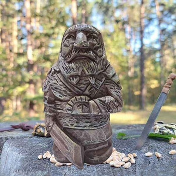 4 бр. Статуя на варварски викинг, занаяти от смола, Тор Один, Тир Улхеднар, скандинавска езическа статуя, външна градина, декорация на дома