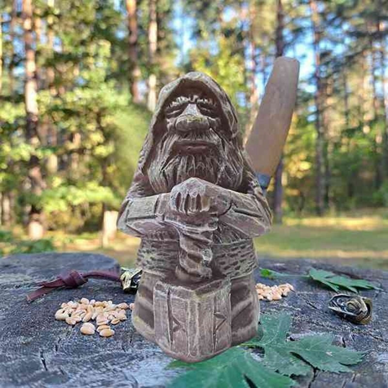 4 db Barbár viking szobor gyanta kézművesség Thor Odin Tyr Ulfhednar skandináv pogány szobor kültéri kert otthoni dekoráció