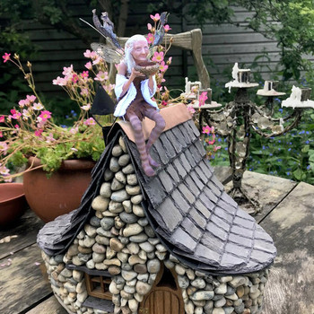 Най-новата пристигаща смола Lorelai Скулптура Пеперуда Фея Персонализирана декорация на двора за Хелоуин