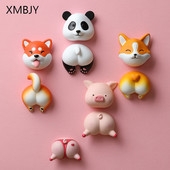 Ζώο ρητίνης Corgi Shiba Inu Pig Cow Ψυγείο Μαγνήτης Κινούμενα σχέδια Χαριτωμένο δημιουργικό μαγνήτης Διακόσμηση τηλεφώνου Μαγνήτης εξόδου αέρα αυτοκινήτου